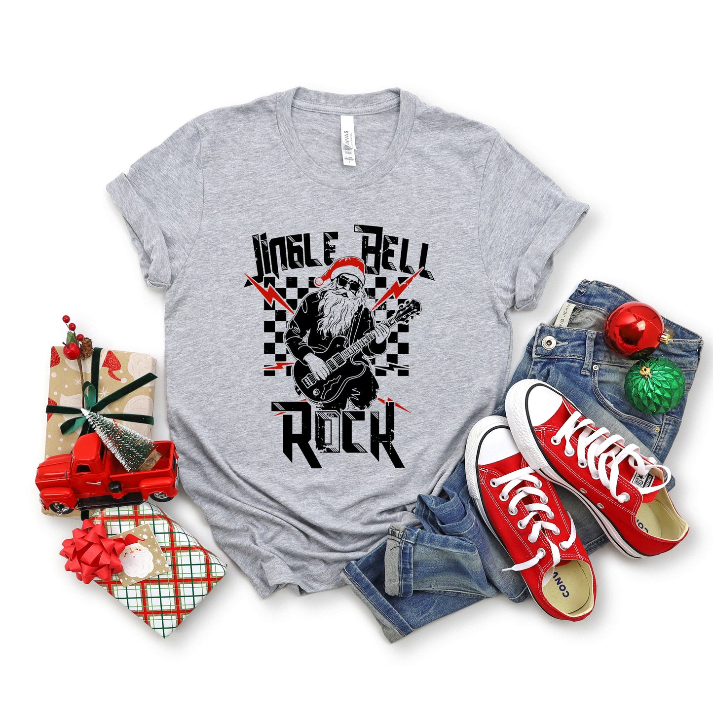 Jingle Bell Rock Santa | Short Sleeve Crewneck