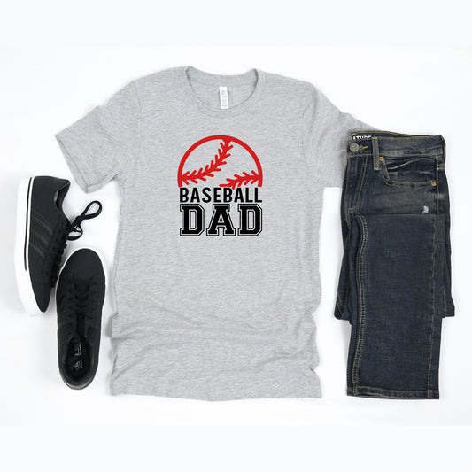 Baseball Dad With Ball | Short Sleeve Graphic Tee