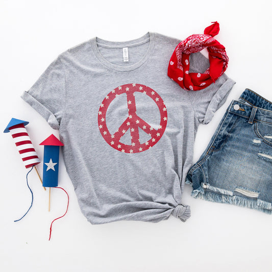 Patriotic Peace Sign | Short Sleeve Graphic Tee