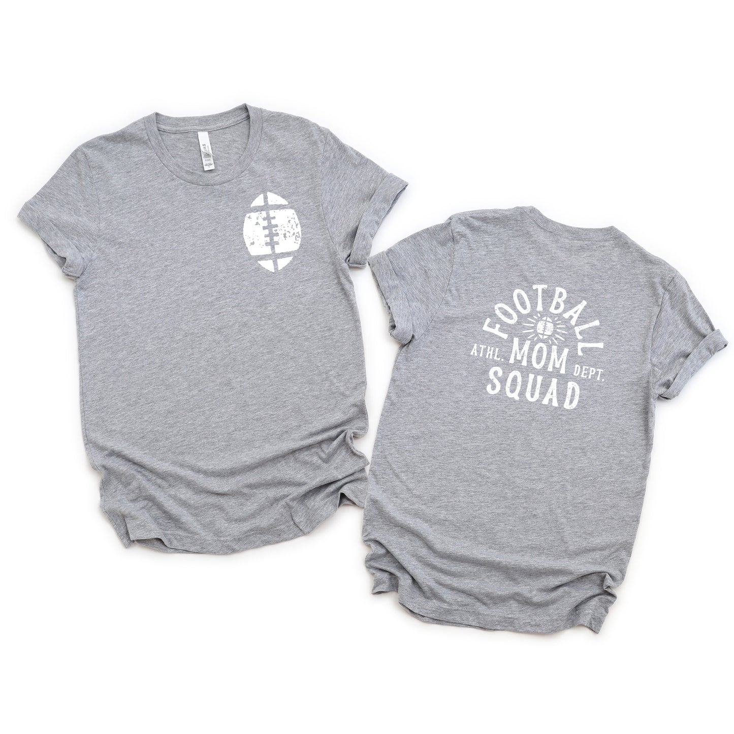 Football Mom Squad | Front & Back Short Sleeve Graphic Tee