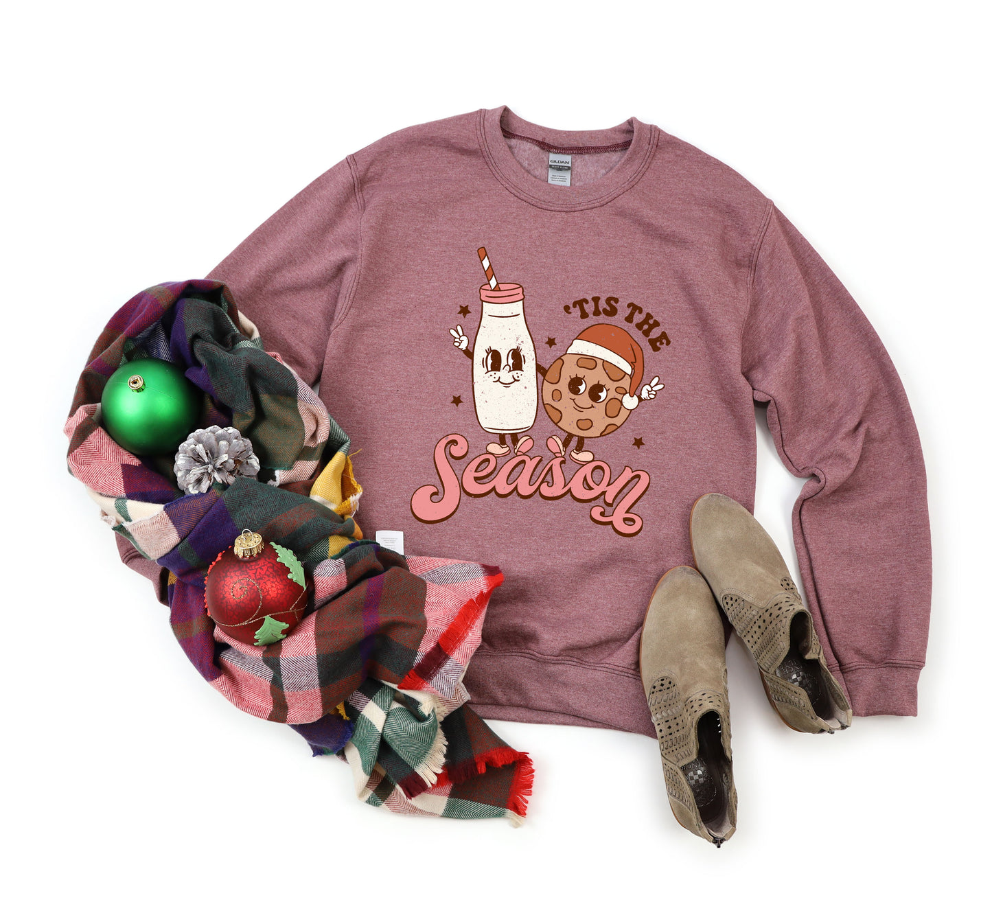 Tis The Season Milk And Cookie | Sweatshirt