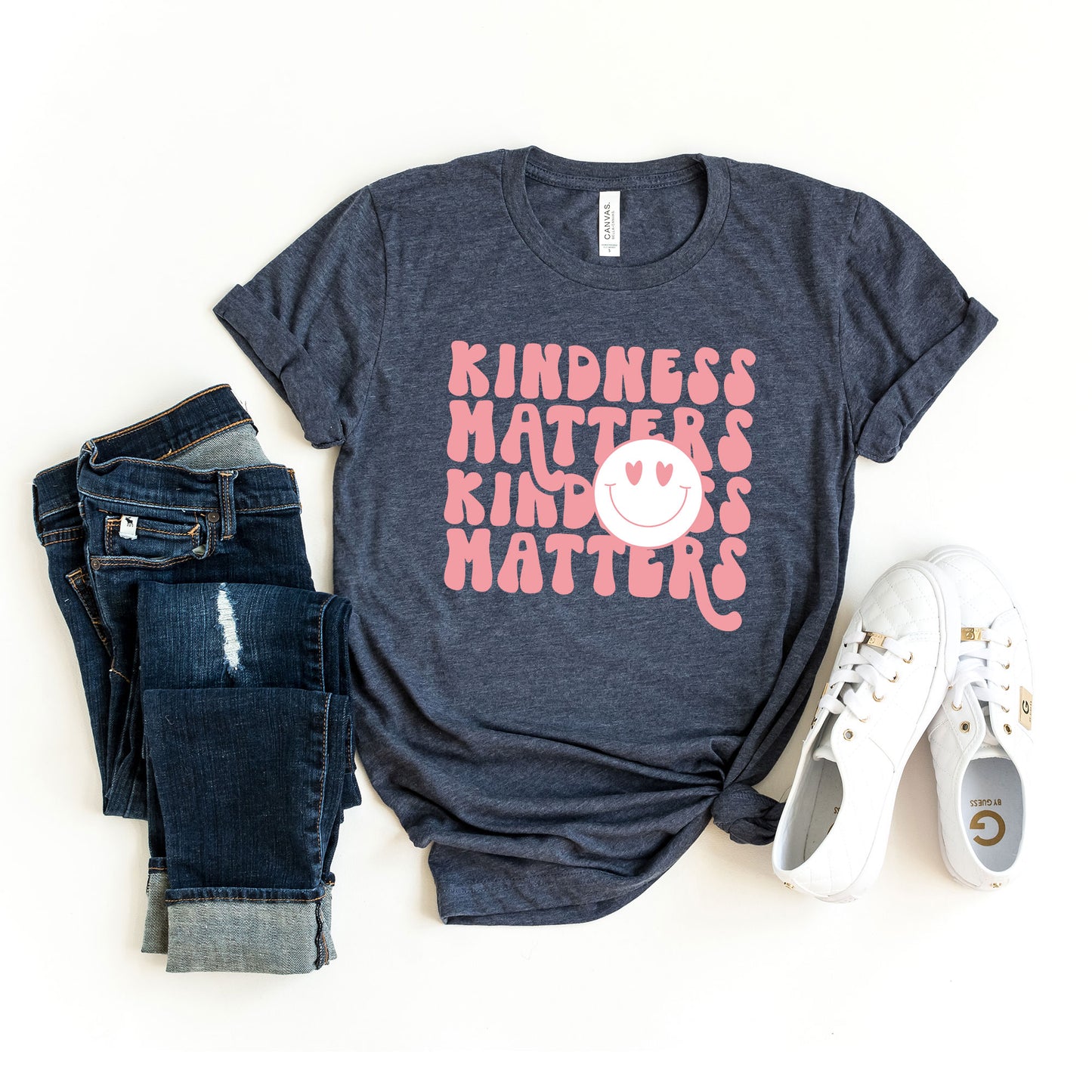 Kindness Matters Smiley Face | Short Sleeve Graphic Tee