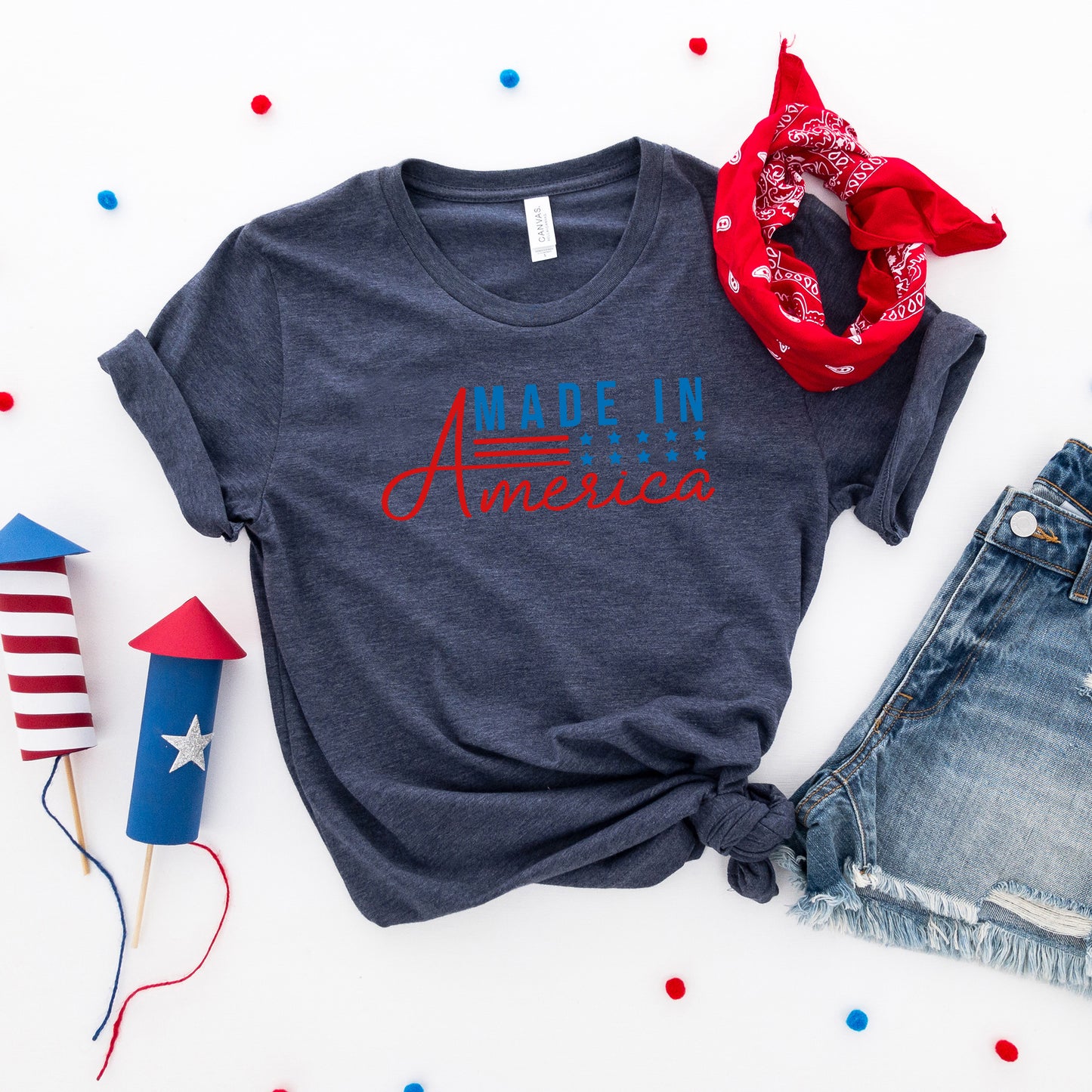 Made In America Stars and Stripes | Short Sleeve Graphic Tee