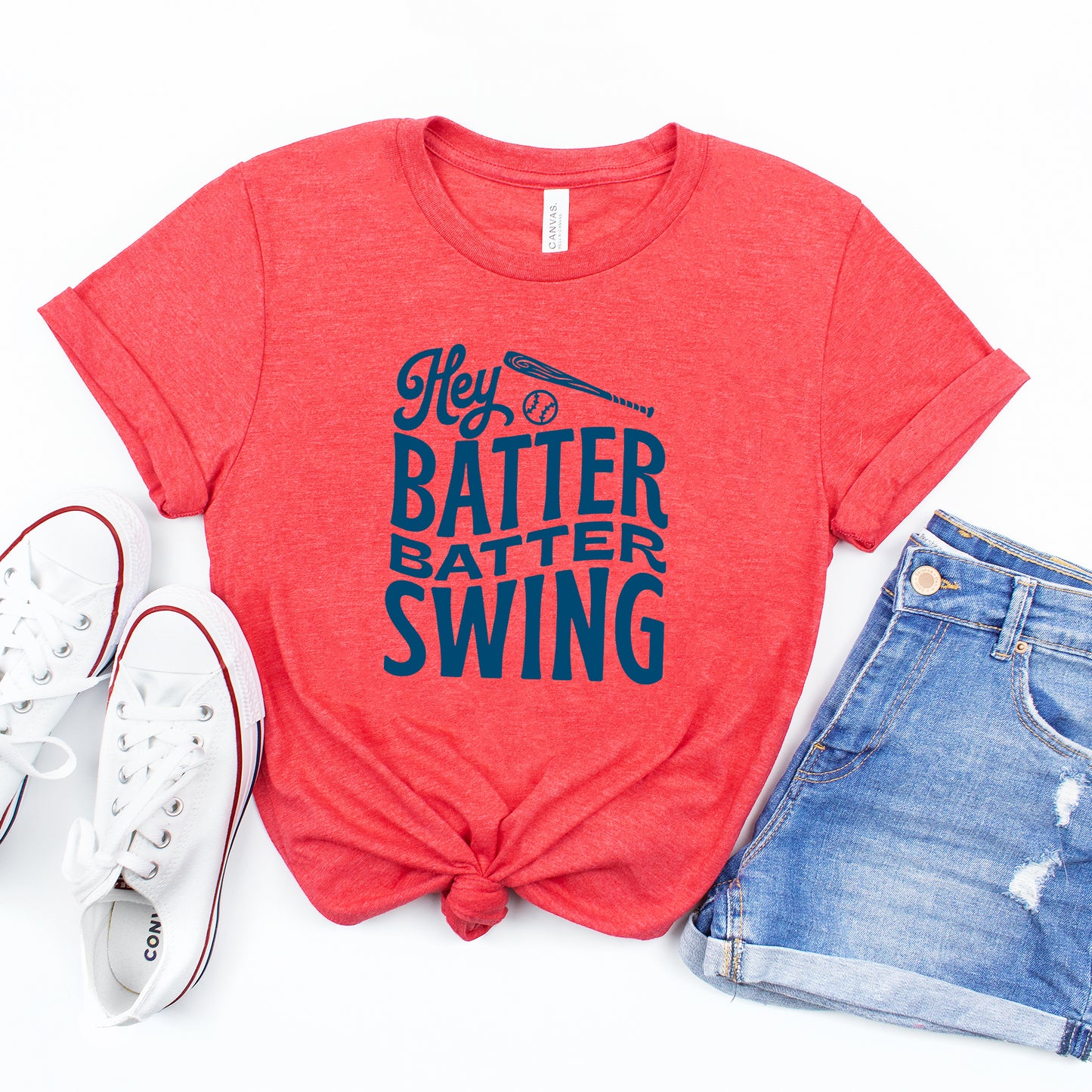 Hey Batter Batter Wavy | Short Sleeve Graphic Tee