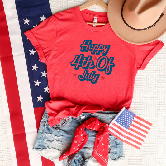 Happy 4th Of July Stars | Short Sleeve Graphic Tee