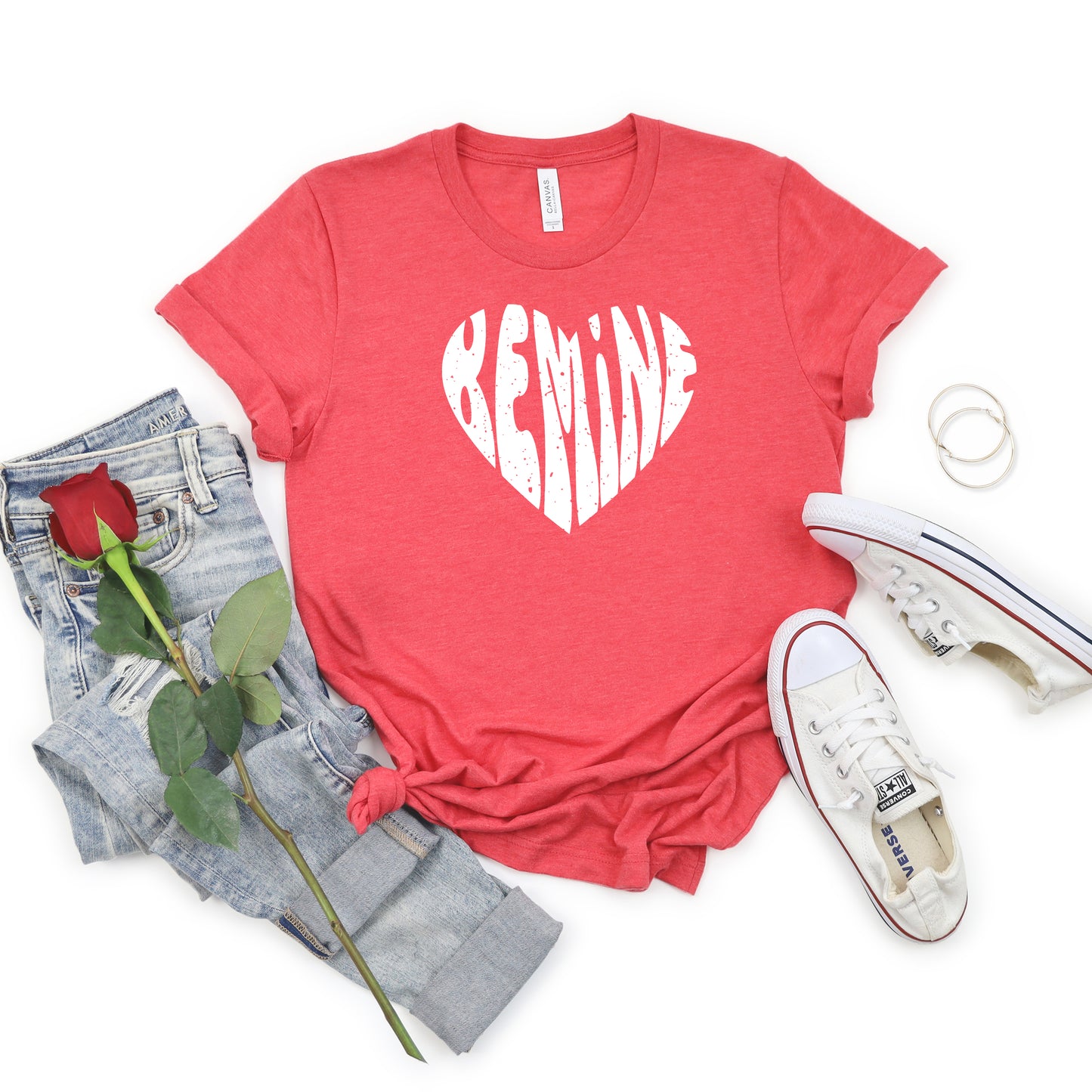 Be Mine Distressed Heart | Short Sleeve Graphic Tee