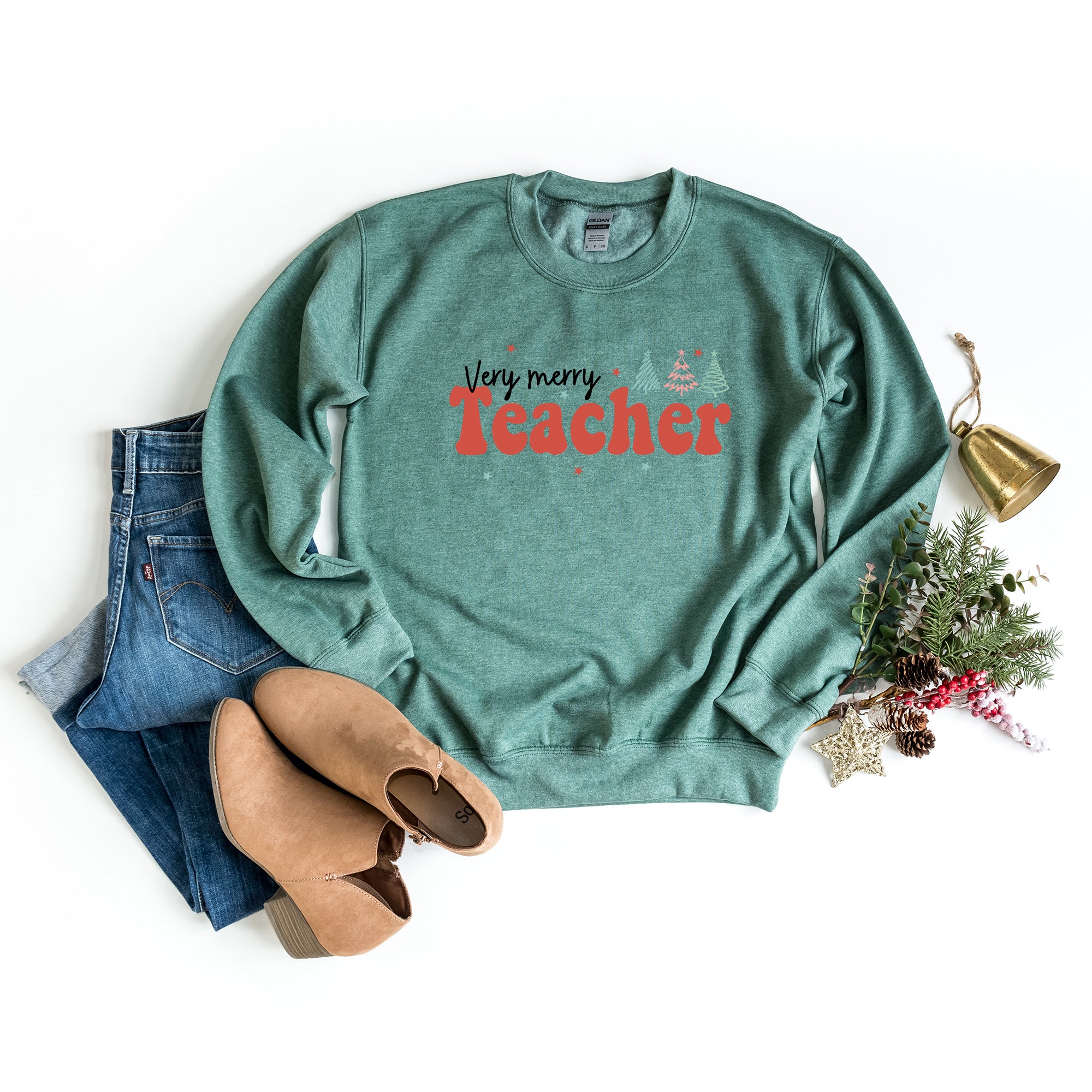 Very Merry Teacher Trees | Sweatshirt