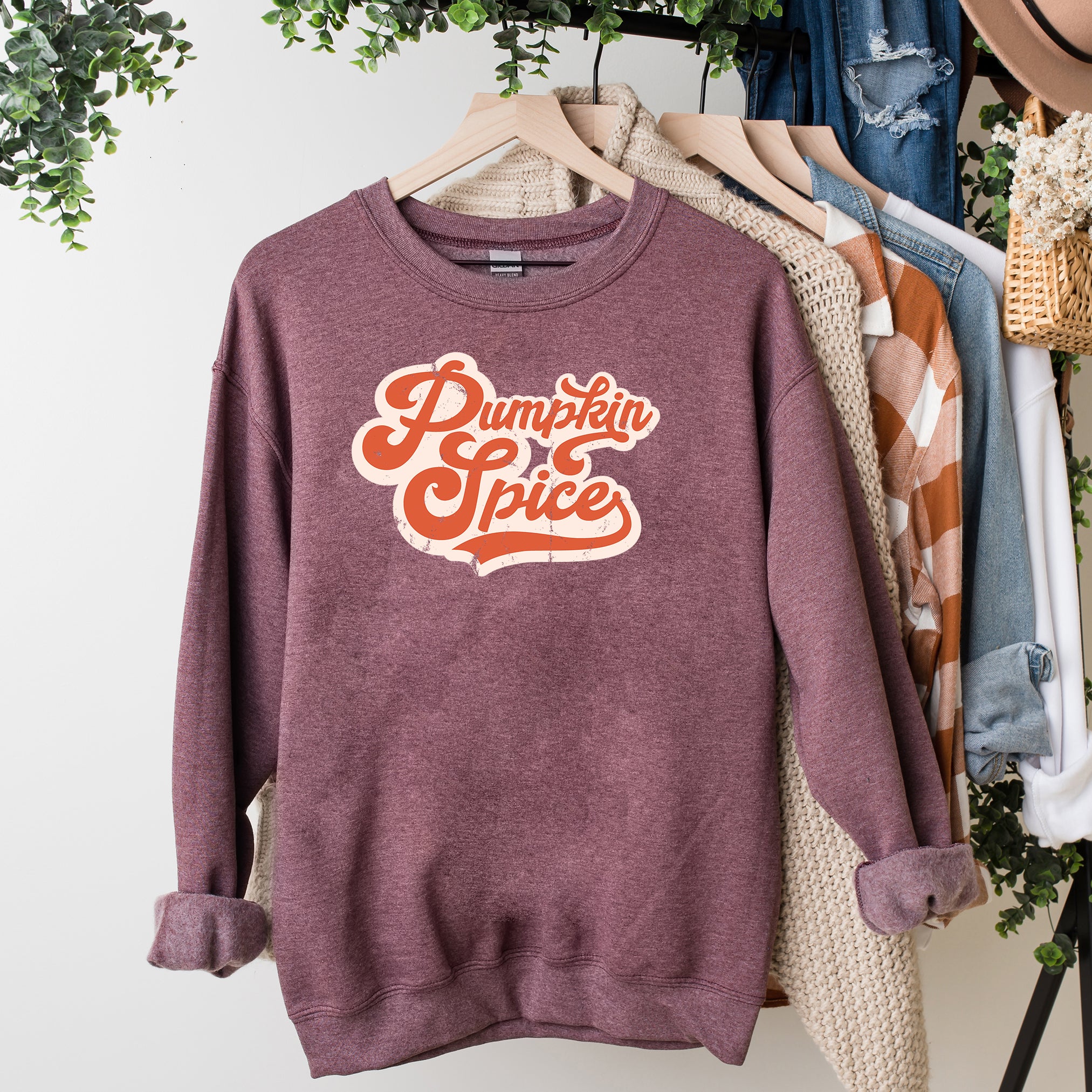Retro Pumpkin Spice Words | Sweatshirt