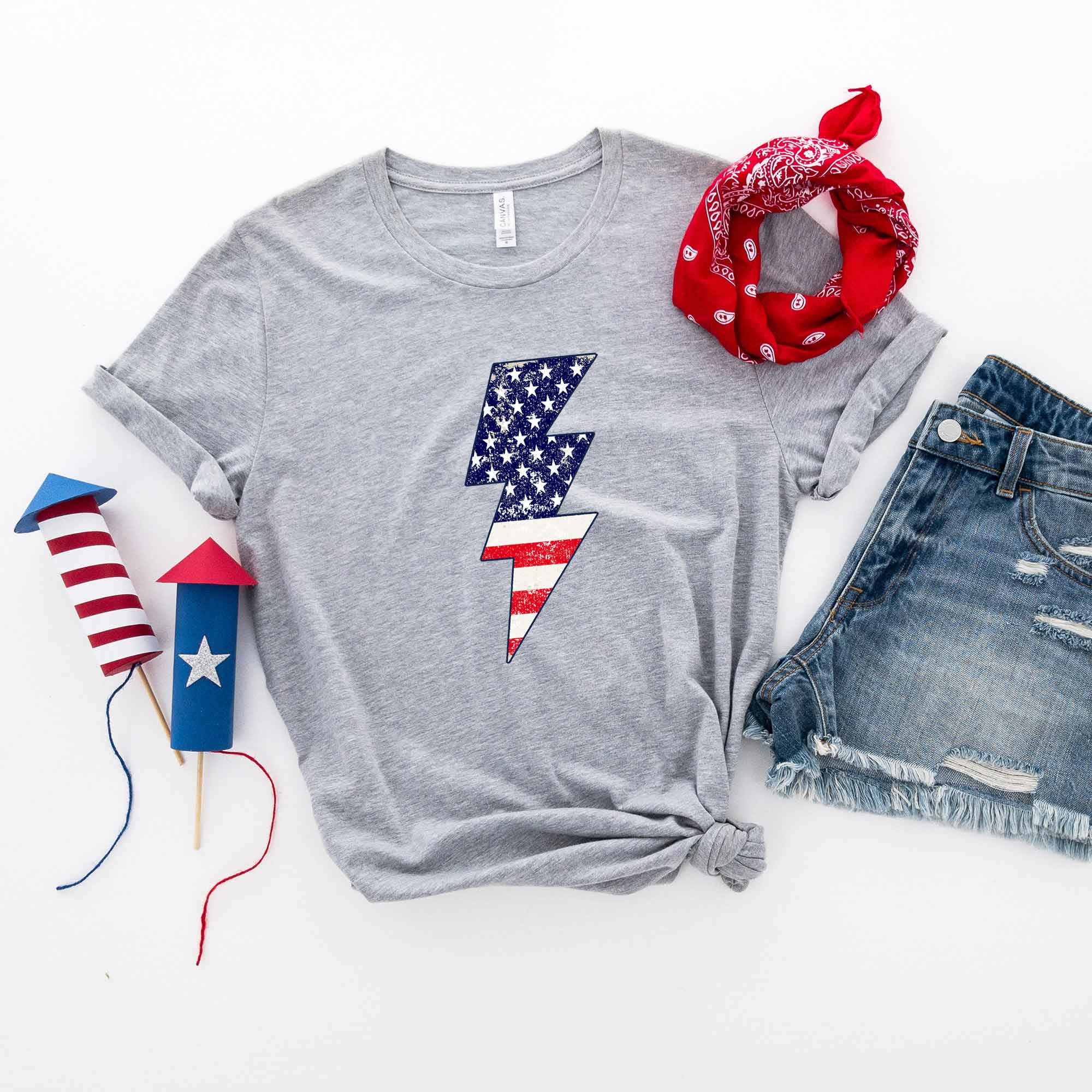 America Lightning Bolt | Short Sleeve Graphic Tee