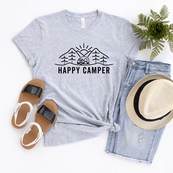 Happy Camper Trailer | Short Sleeve Graphic Tee