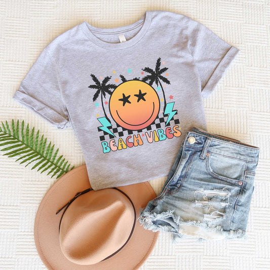 Retro Beach Vibes Checkered | Short Sleeve Graphic Tee