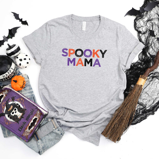 Spooky Mama Colorful | Short Sleeve Graphic Tee