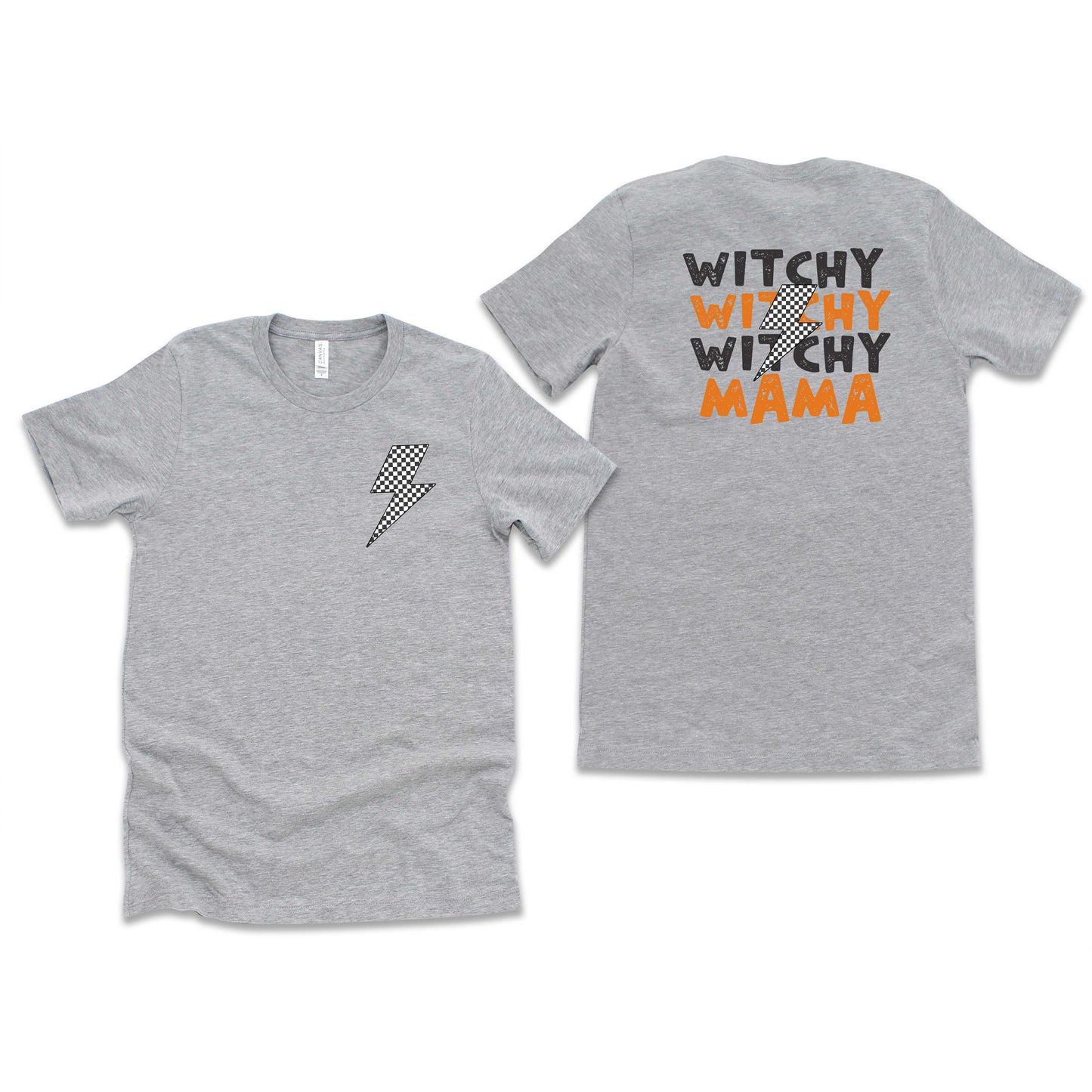 Witchy Mama Lightning Bolt | Front & Back Short Sleeve Graphic Tee