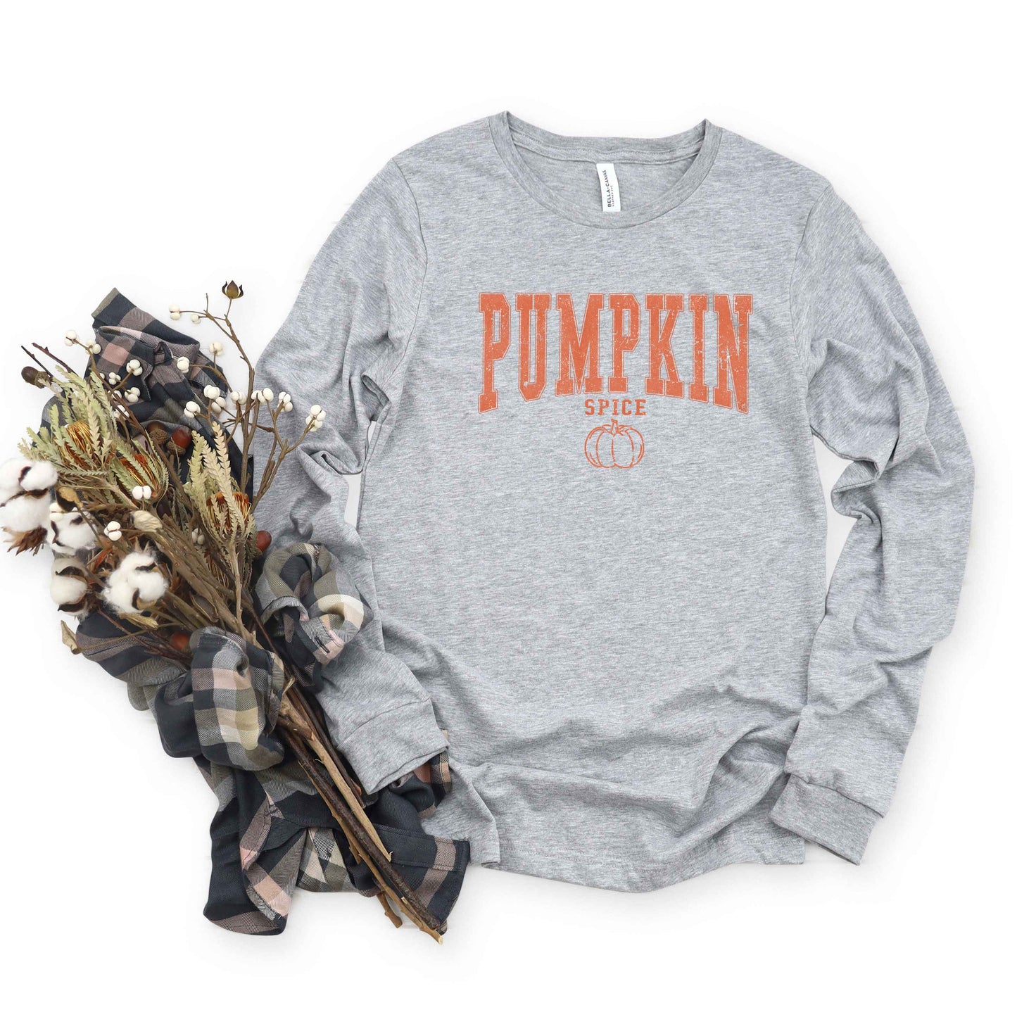 Pumpkin Spice Varsity |  Long Sleeve Crew Neck
