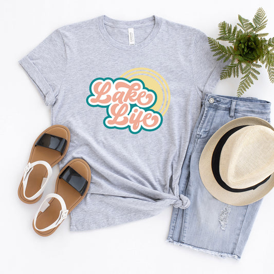 Lake Life Sun Colorful | Short Sleeve Graphic Tee