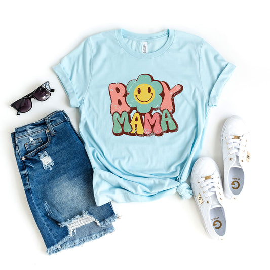 Boy Mama Flower | Short Sleeve Graphic Tee