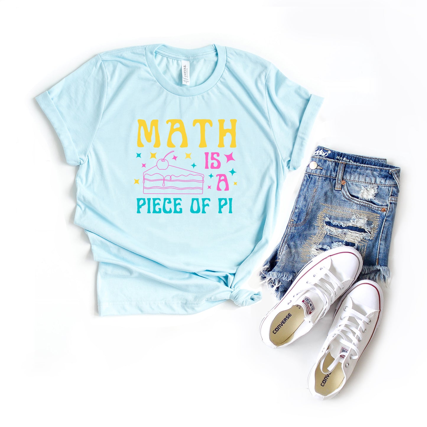 Math is A Piece of PI Colorful | Short Sleeve Graphic Tee
