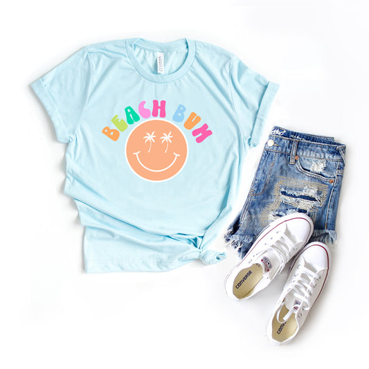 Beach Bum Smiley Face | Short Sleeve Graphic Tee