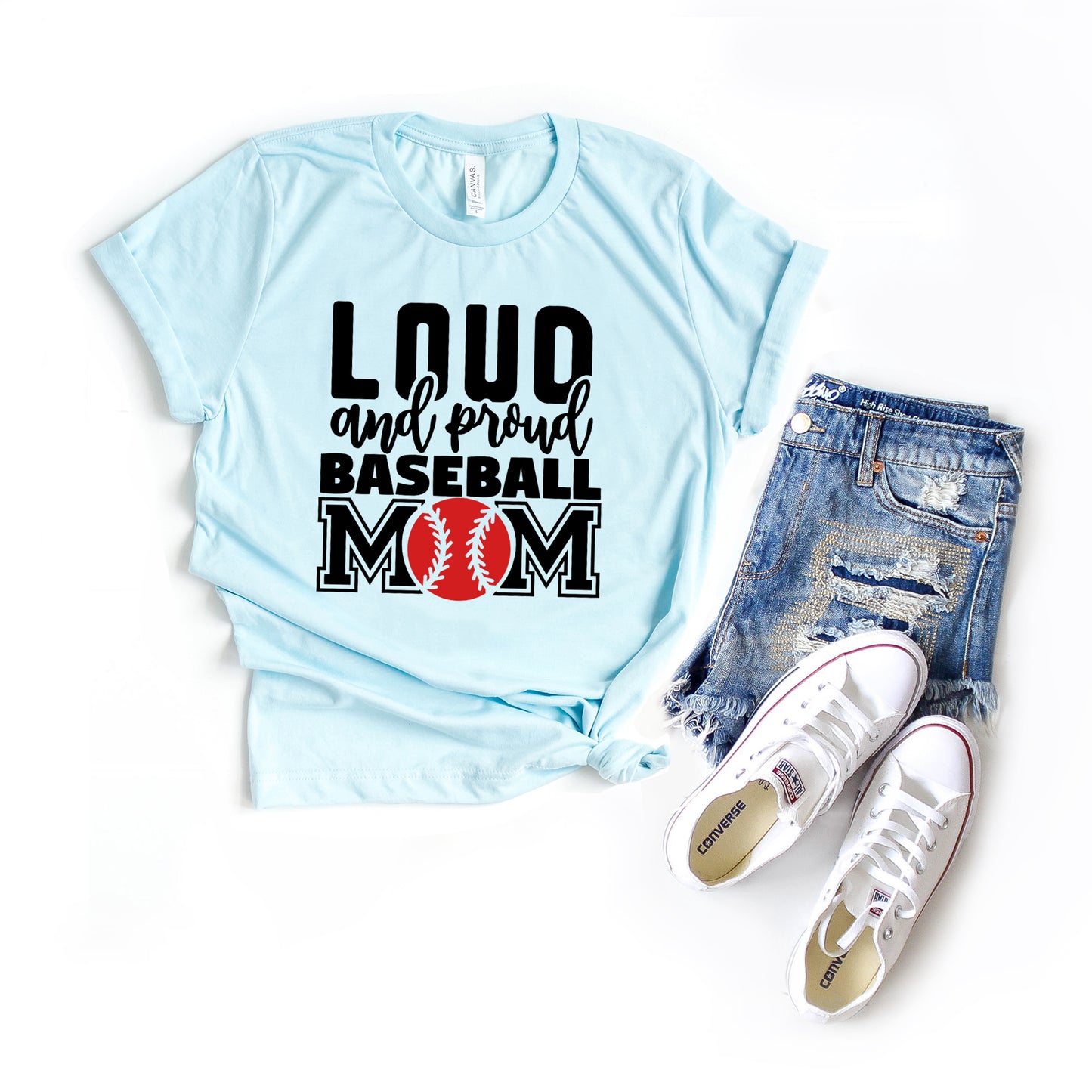 Loud And Proud Baseball Mom | Short Sleeve Graphic Tee
