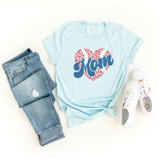 Baseball Mom Heart | Short Sleeve Graphic Tee