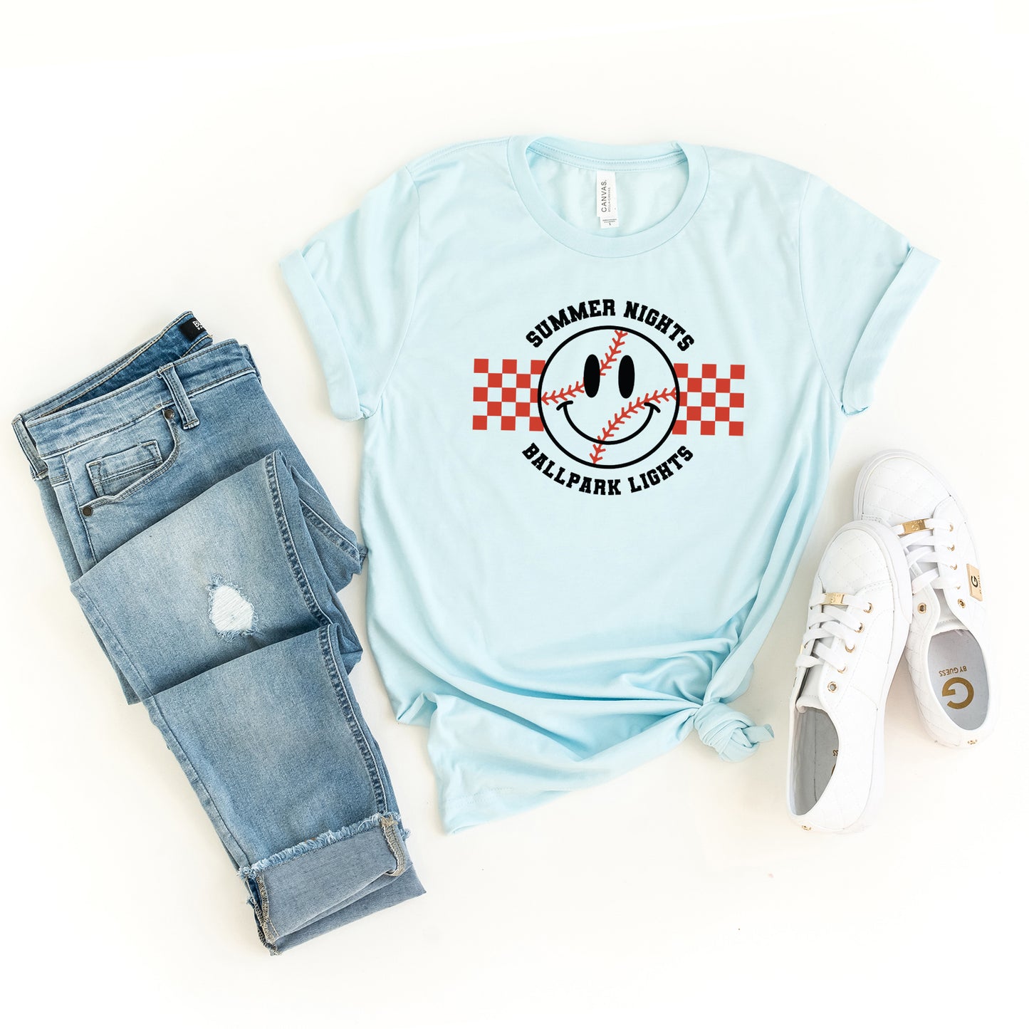 Checkered Summer Nights | Short Sleeve Graphic Tee