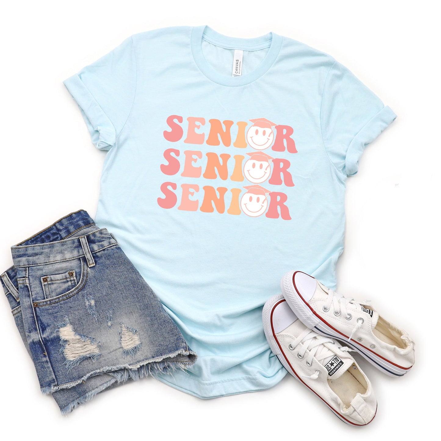 Senior Stacked Smiley | Short Sleeve Graphic Tee