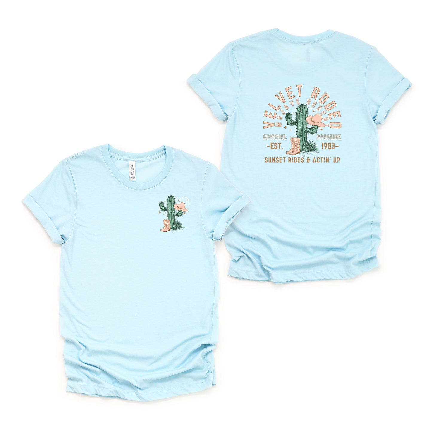Velvet Rodeo Cactus | Front & Back Short Sleeve Graphic Tee