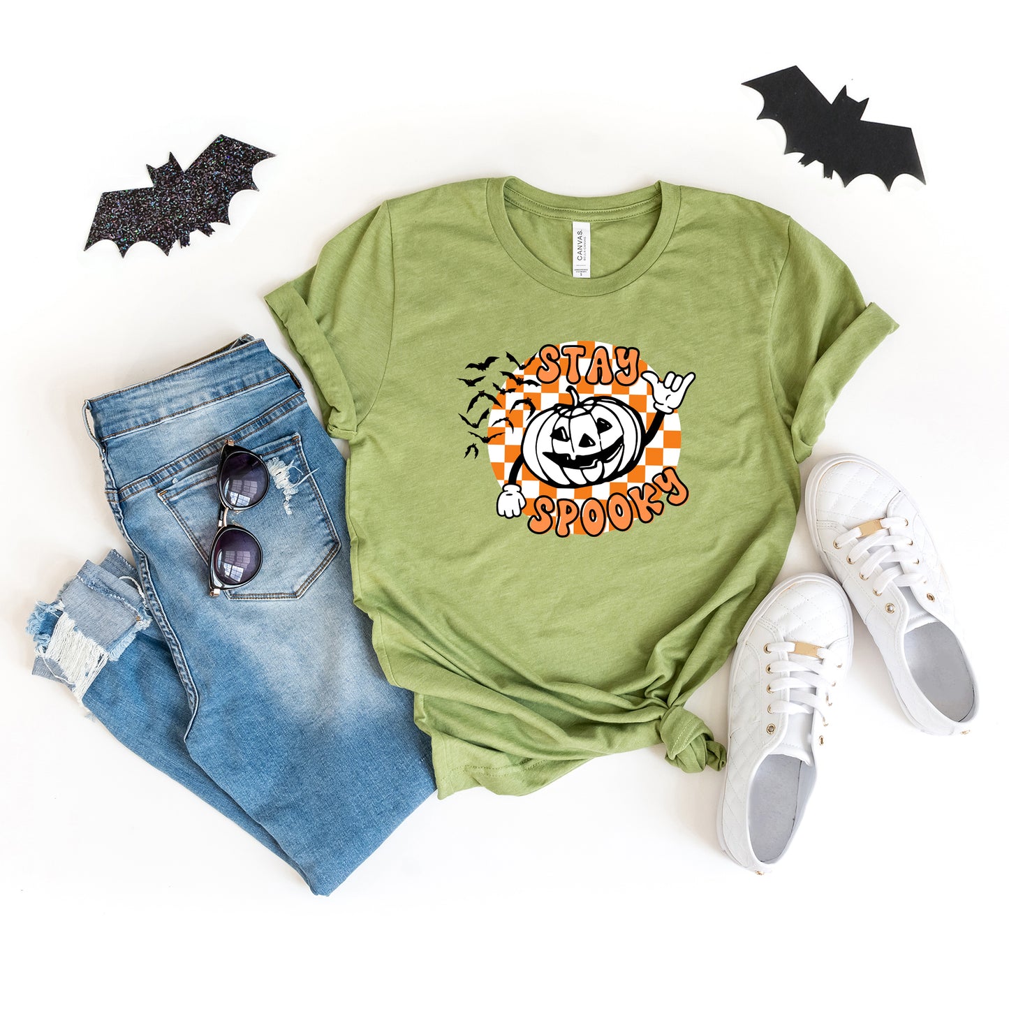 Stay Spooky Checkered | Short Sleeve Graphic Tee