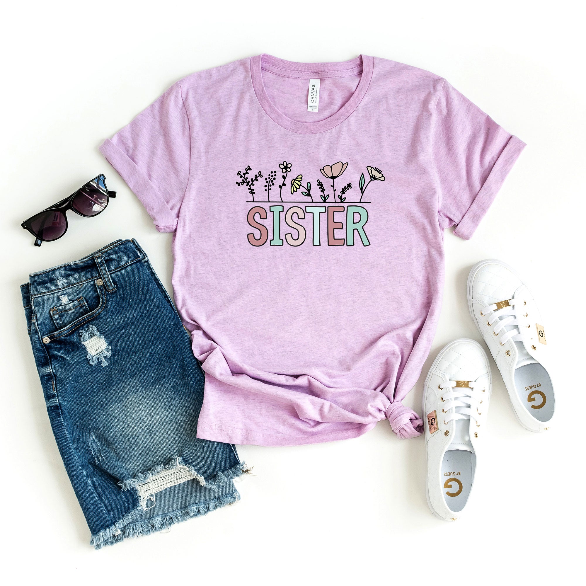 Sister Flowers | Short Sleeve Graphic Tee