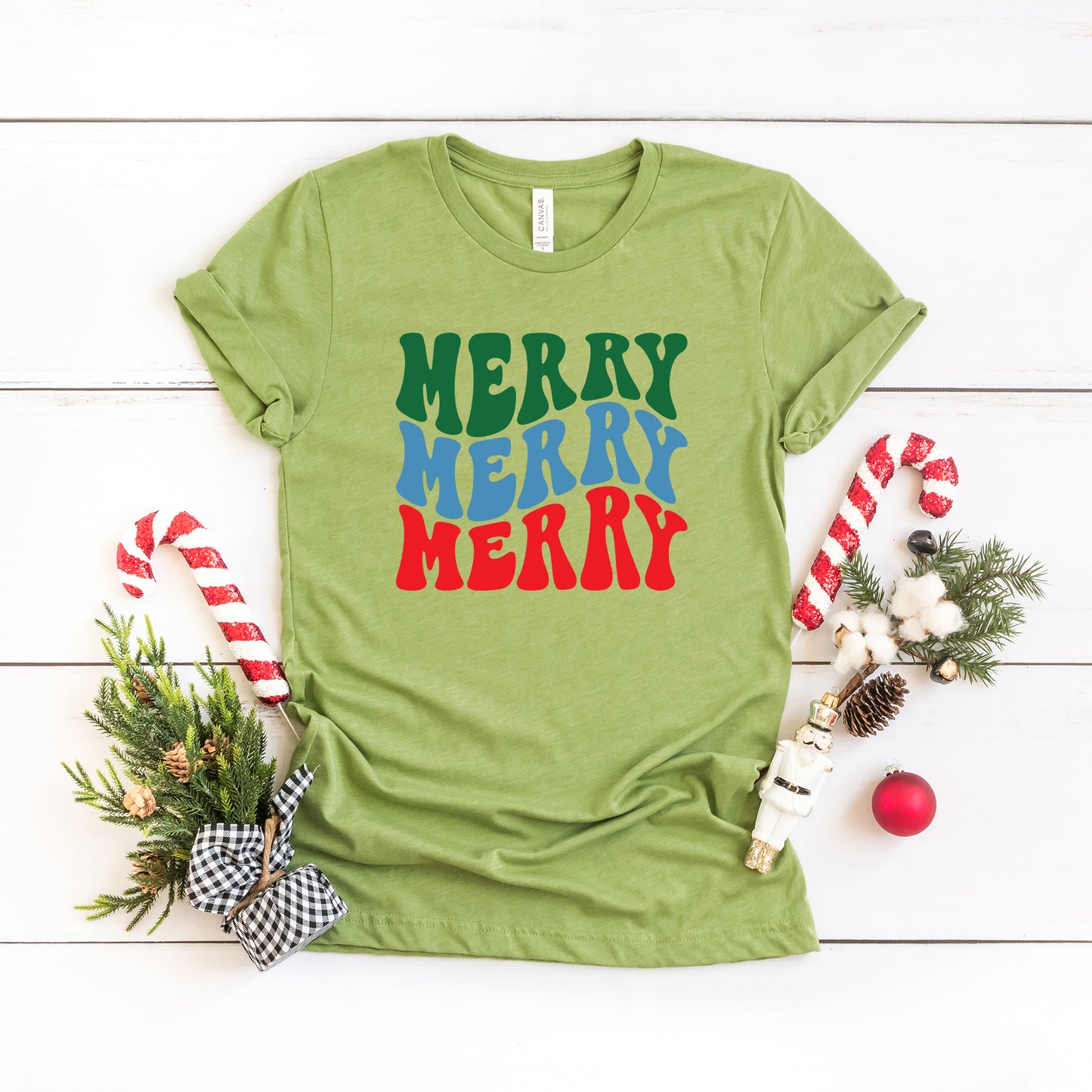 Merry Stacked Colorful | Short Sleeve Crew Neck