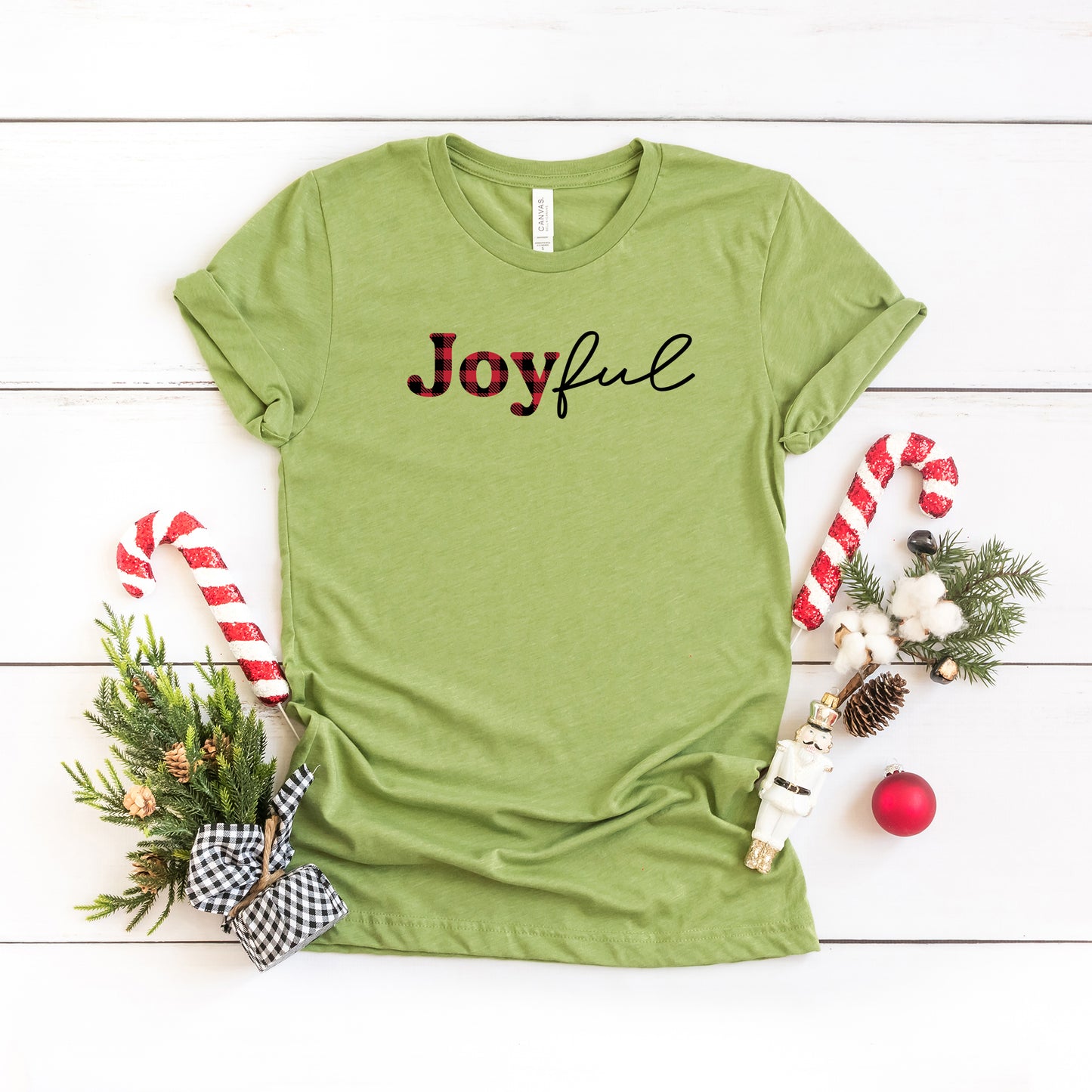 Joyful Plaid | Short Sleeve Graphic Tee