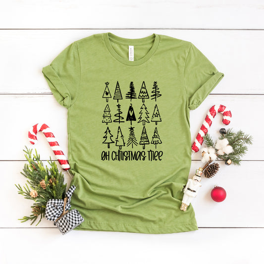 Distressed Oh Christmas Tree | Short Sleeve Graphic Tee