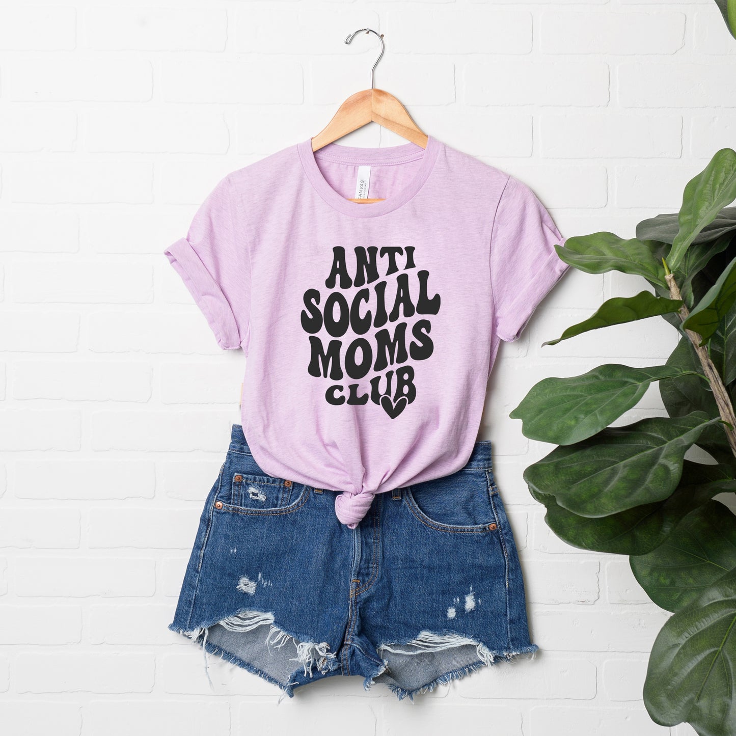 Anti Social Moms Club Heart | Short Sleeve Graphic Tee
