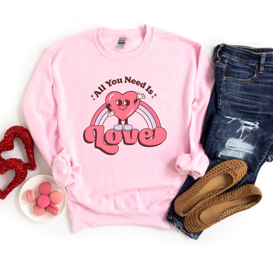 All You Need Is Love Heart Rainbow | Sweatshirt