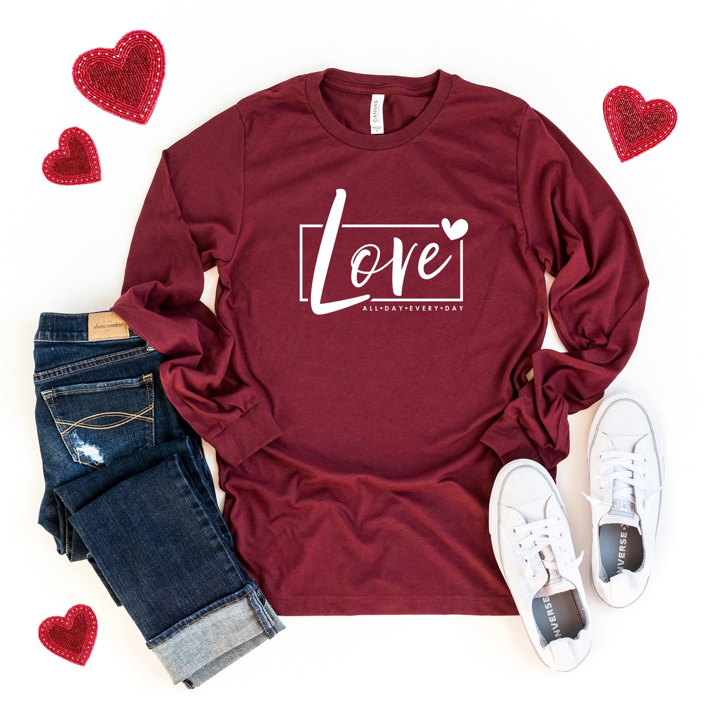 Love All Day Everyday Box | Long Sleeve Graphic Tee