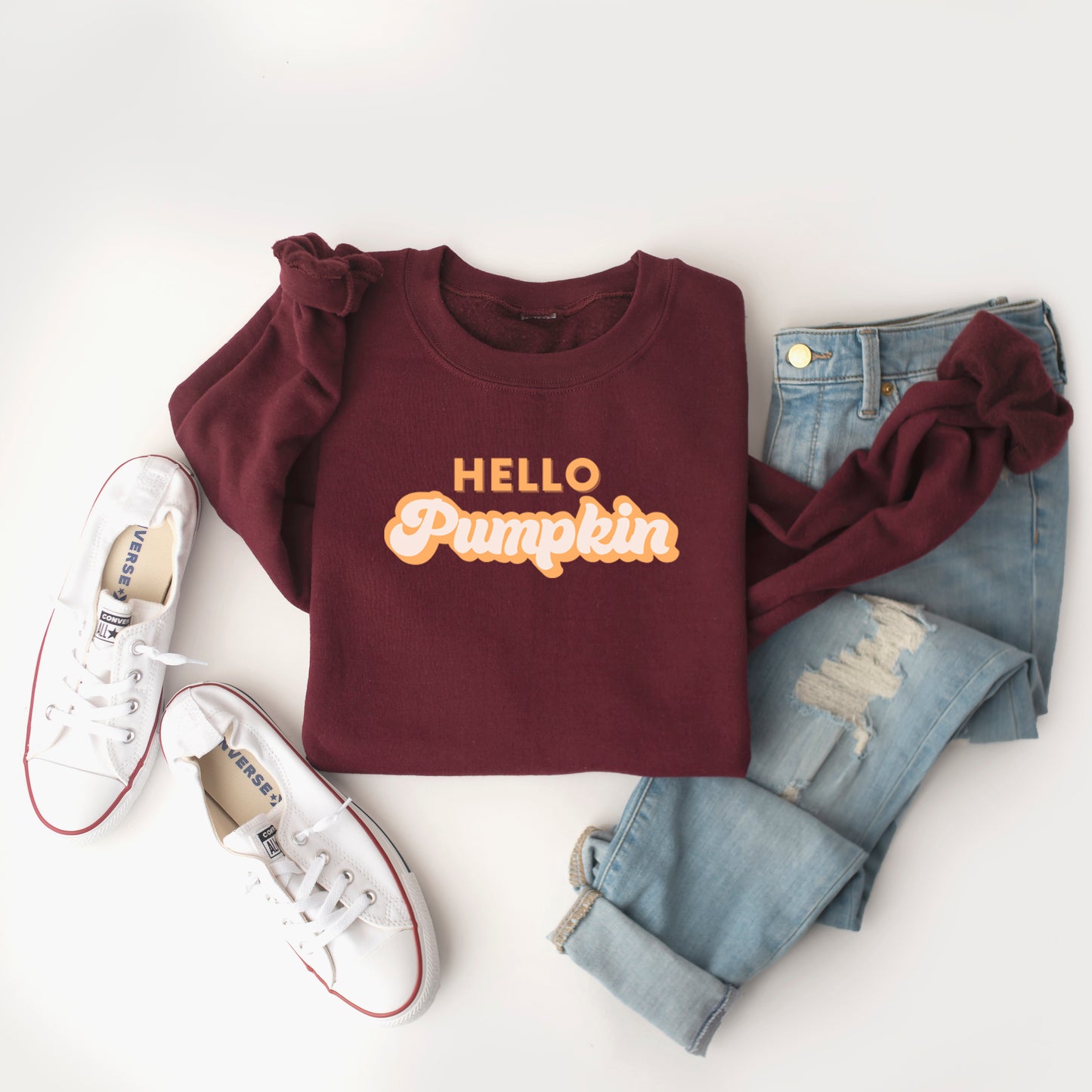 Retro Hello Pumpkin | Sweatshirt