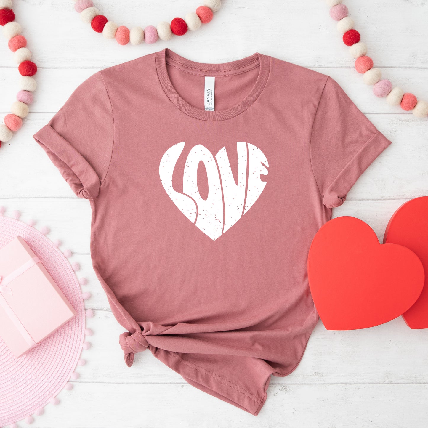 Love Heart Distressed | Short Sleeve Graphic Tee