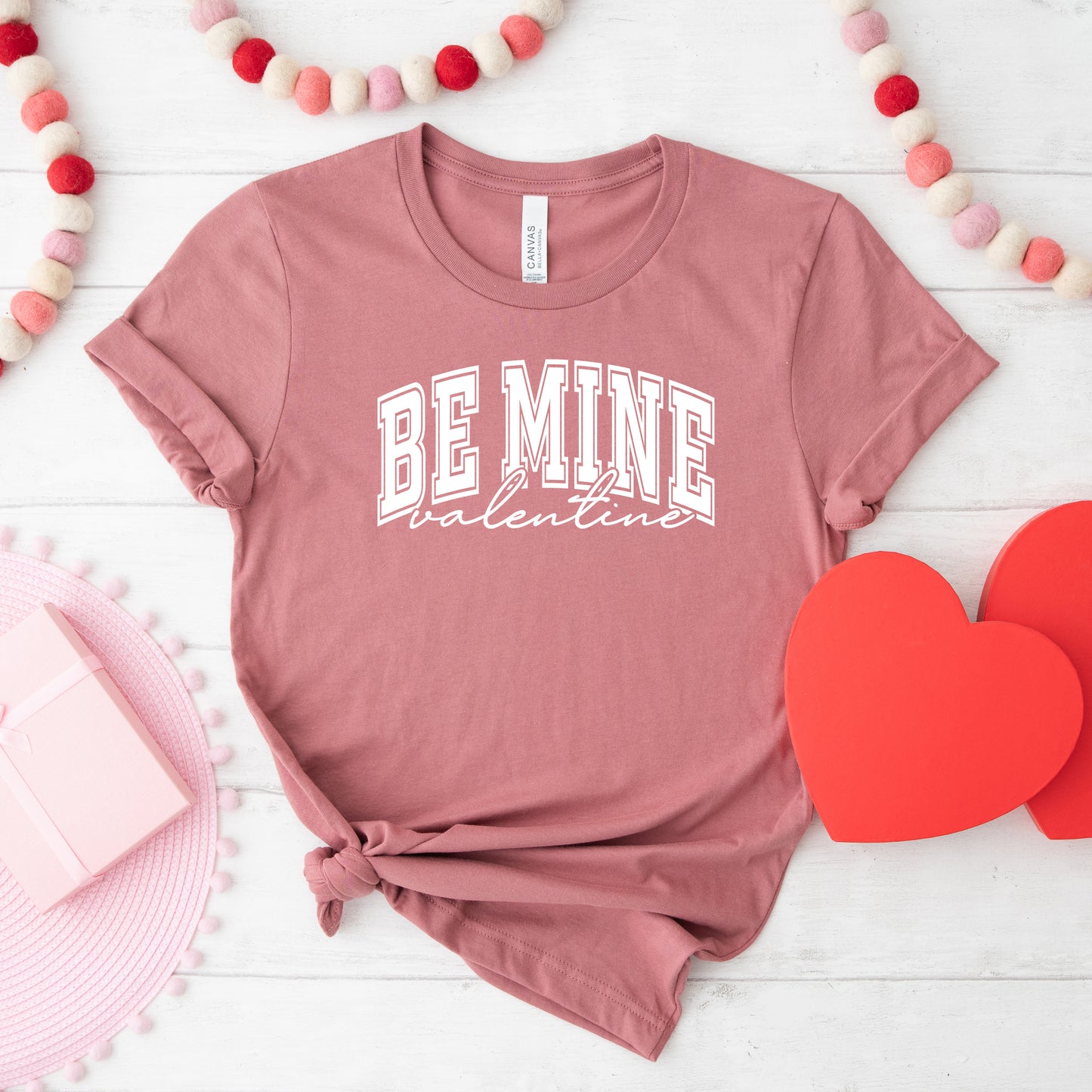 Be Mine Valentine Varsity | Short Sleeve Graphic Tee