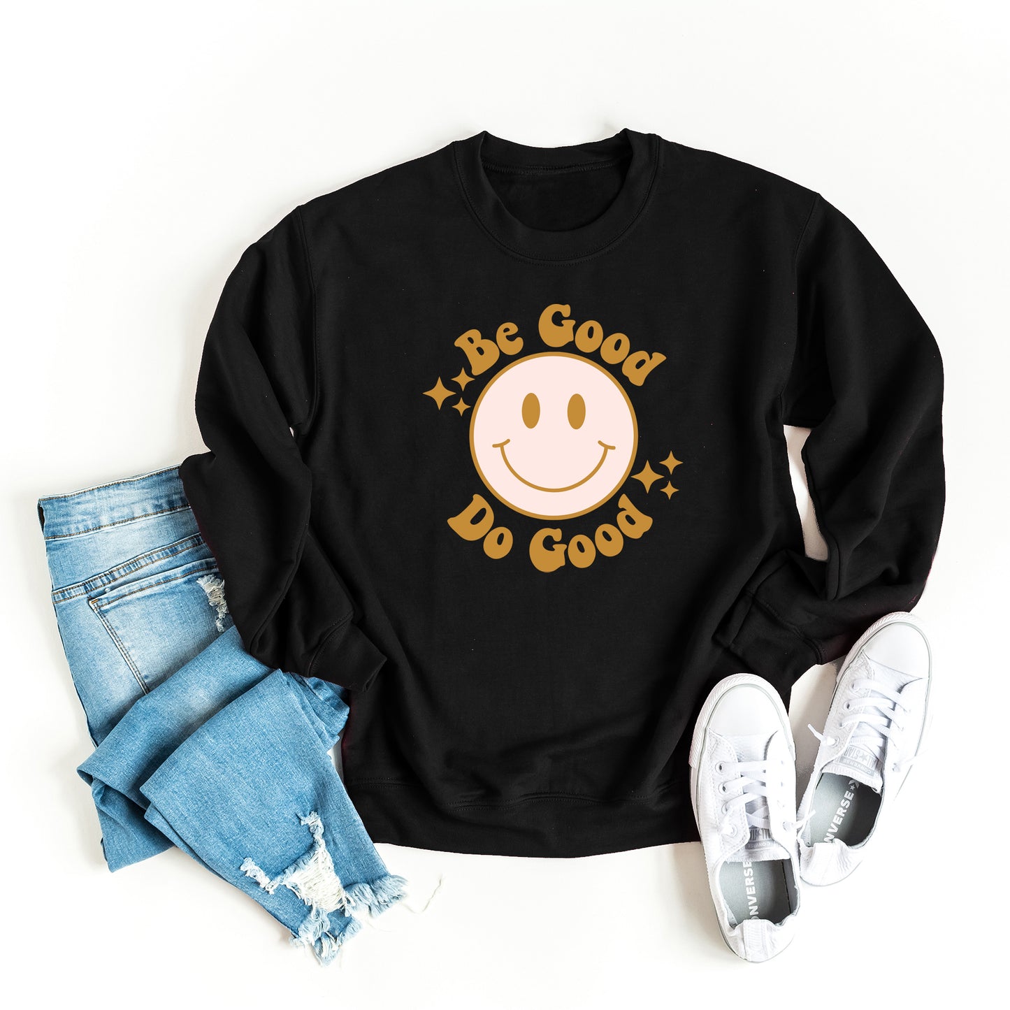 Be Good Do Good Smiley Face | Sweatshirt