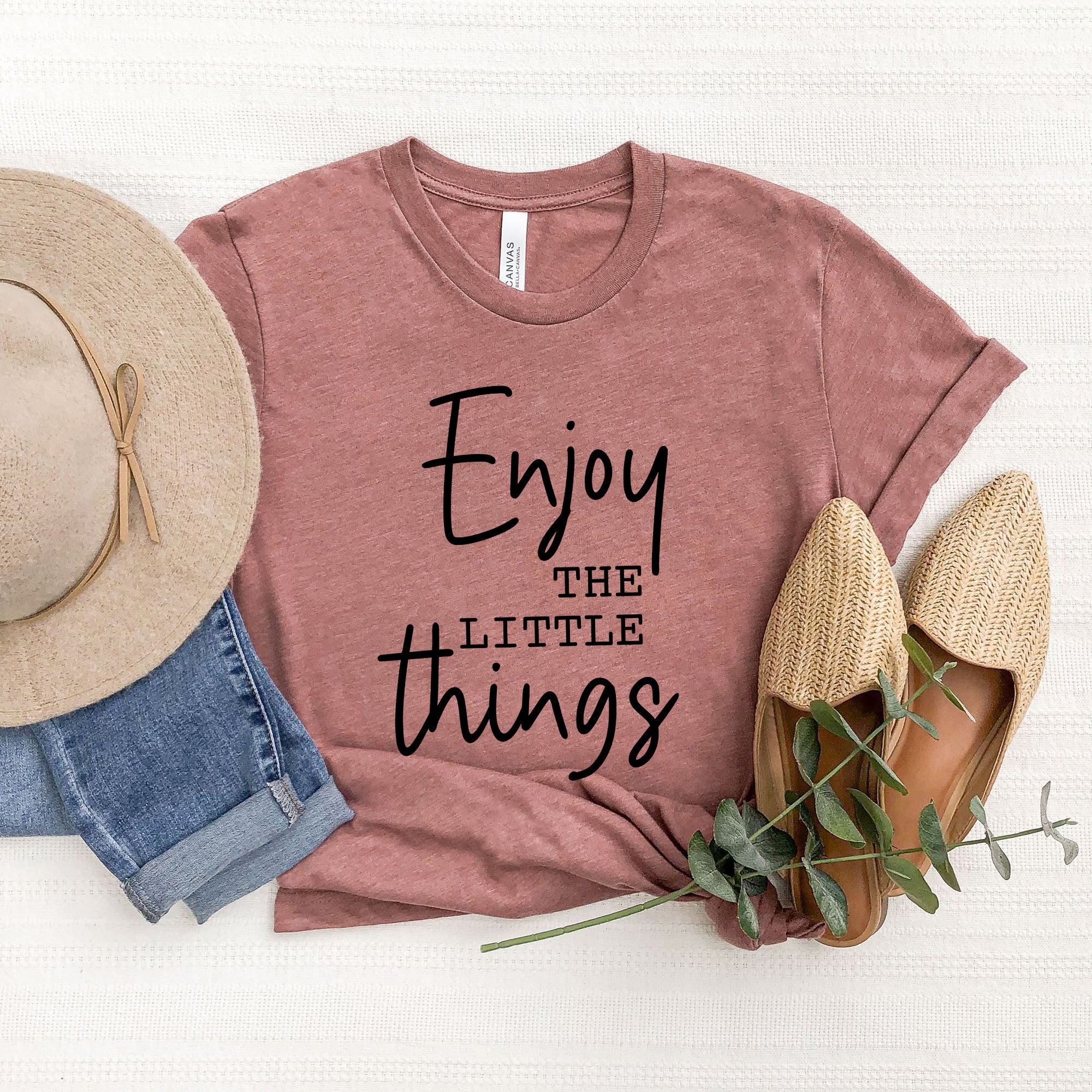 Enjoy The Little Things Script | Short Sleeve Graphic Tee