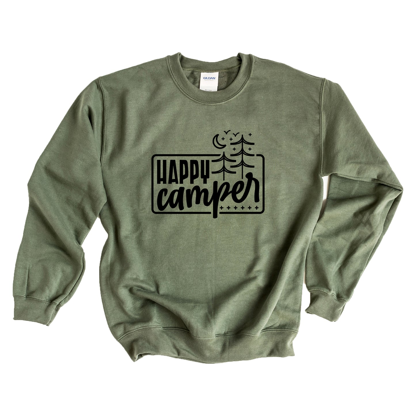 Happy Camper Trees Night | Plus Size Sweatshirt