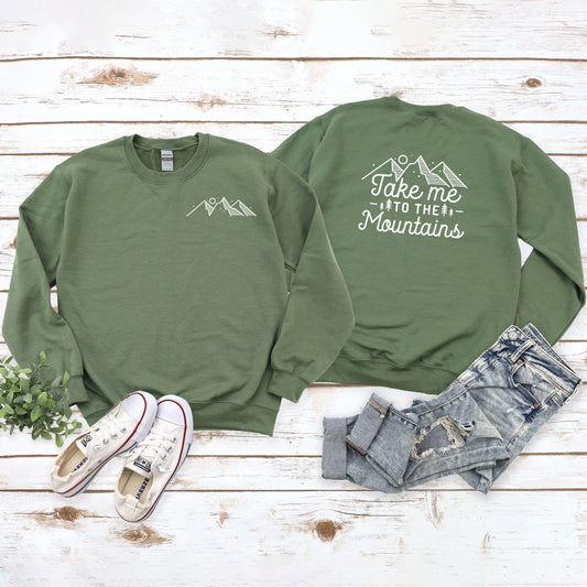 Take Me To The Mountains Landscape | Front and Back Sweatshirt