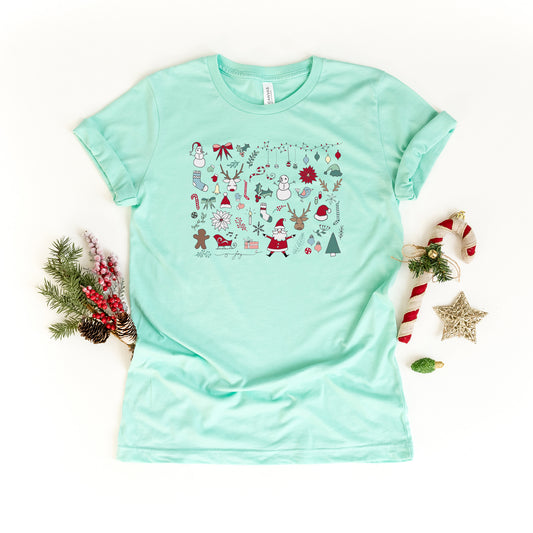 Christmas Doodles | Short Sleeve Graphic Tee