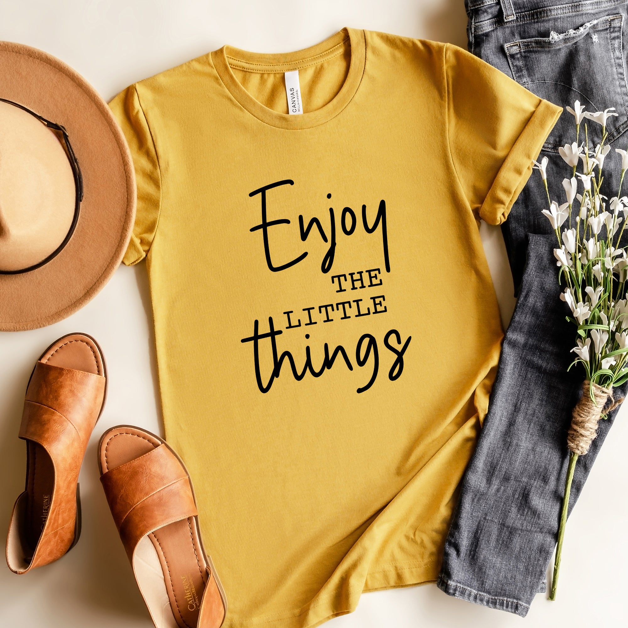 Enjoy The Little Things Script | Short Sleeve Graphic Tee