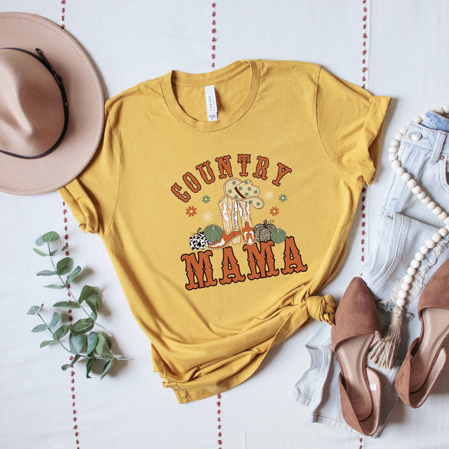 Country Mama Boots | Short Sleeve Crewneck