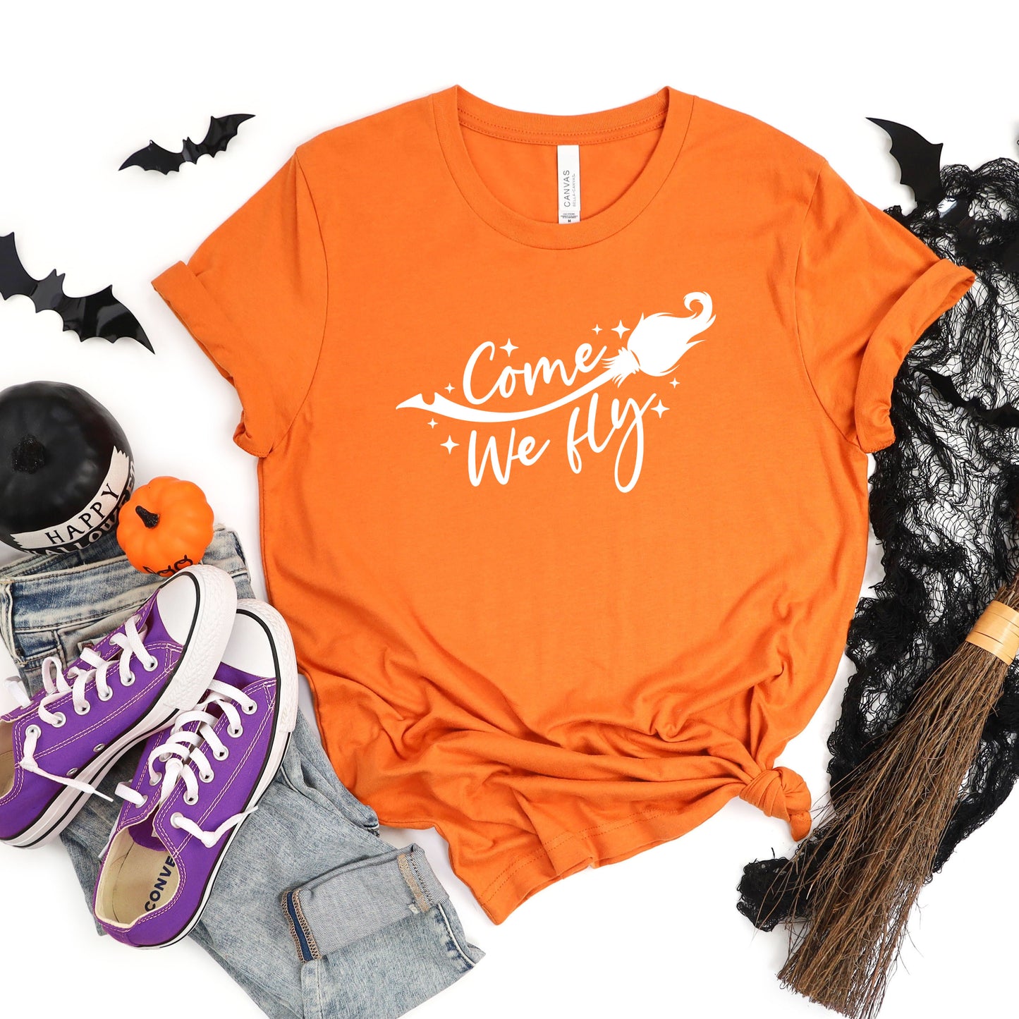 Come We Fly Broom | Short Sleeve Crew Neck