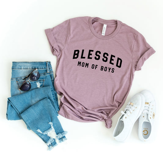 Blessed Mom of Boys | Short Sleeve Graphic Tee