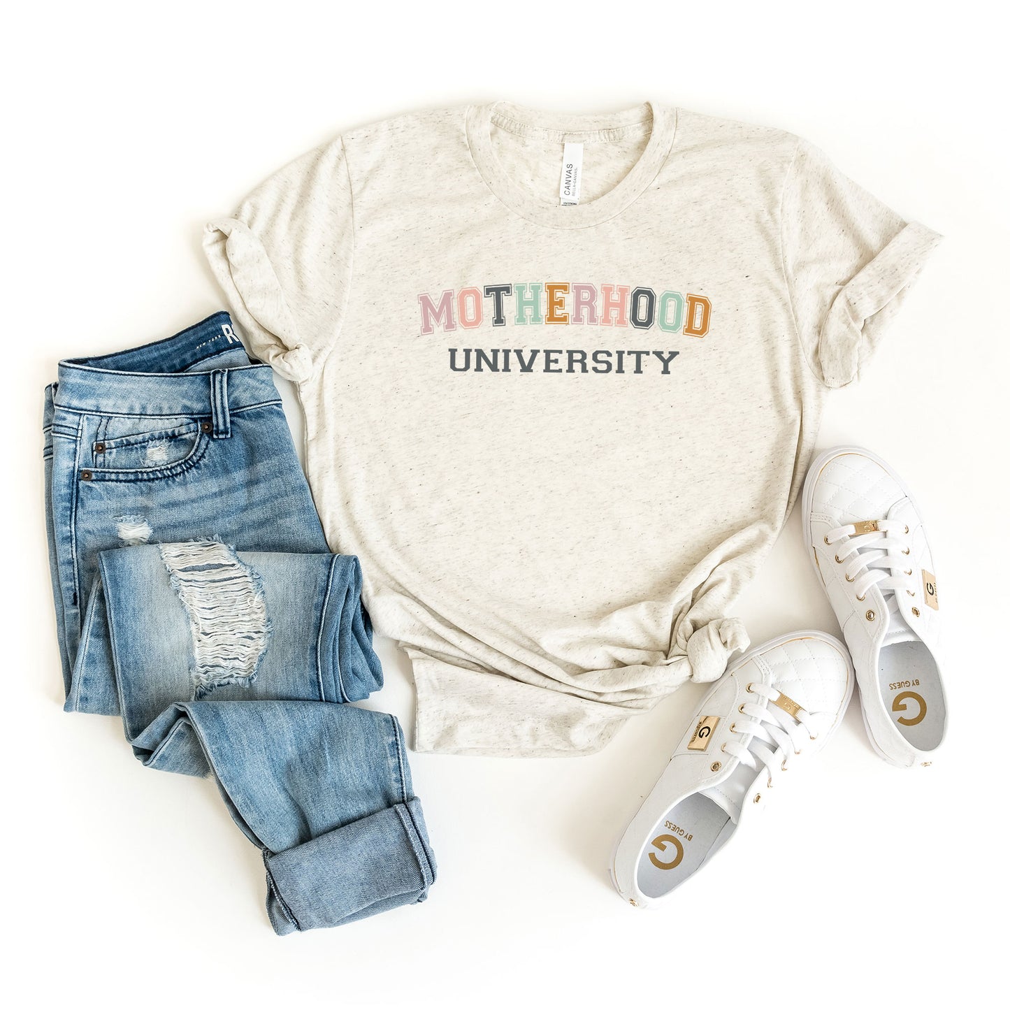 Motherhood University Colorful | Short Sleeve Graphic Tee