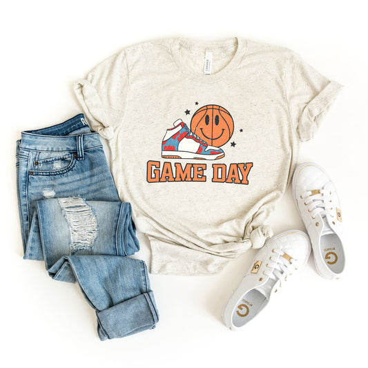 Vintage Game Day Basketball | Short Sleeve Graphic Tee