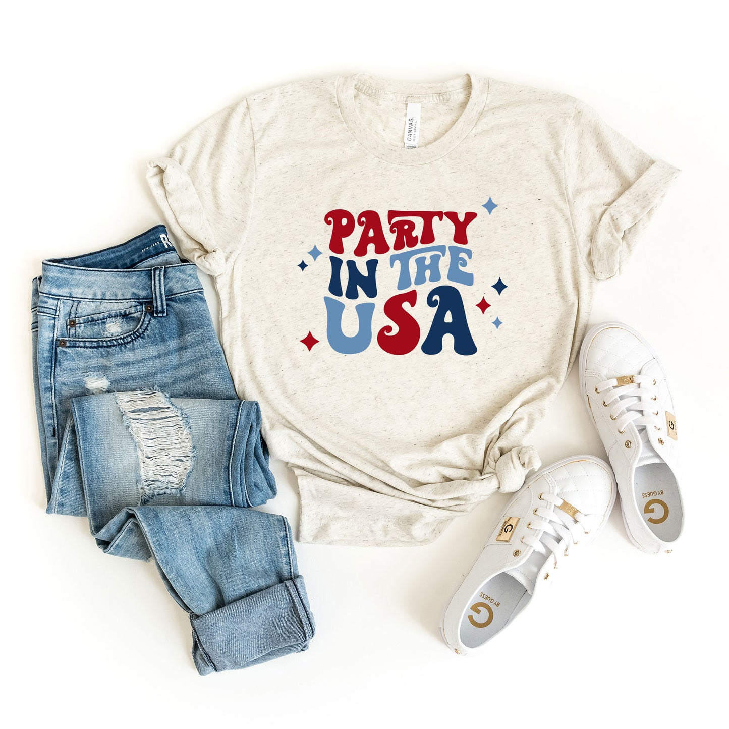 Party In The USA Retro | Short Sleeve Graphic Tee